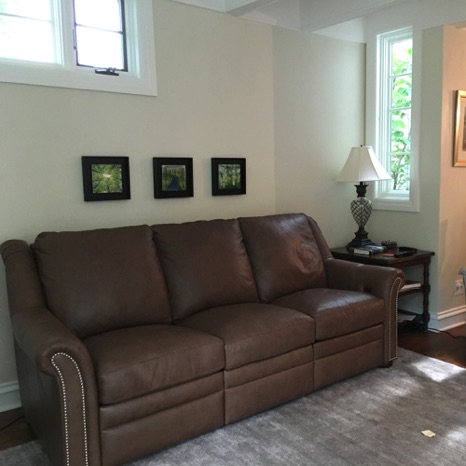 Left to Right: Looking Up, Winding River with Pines, Summer Birch. 10" square each